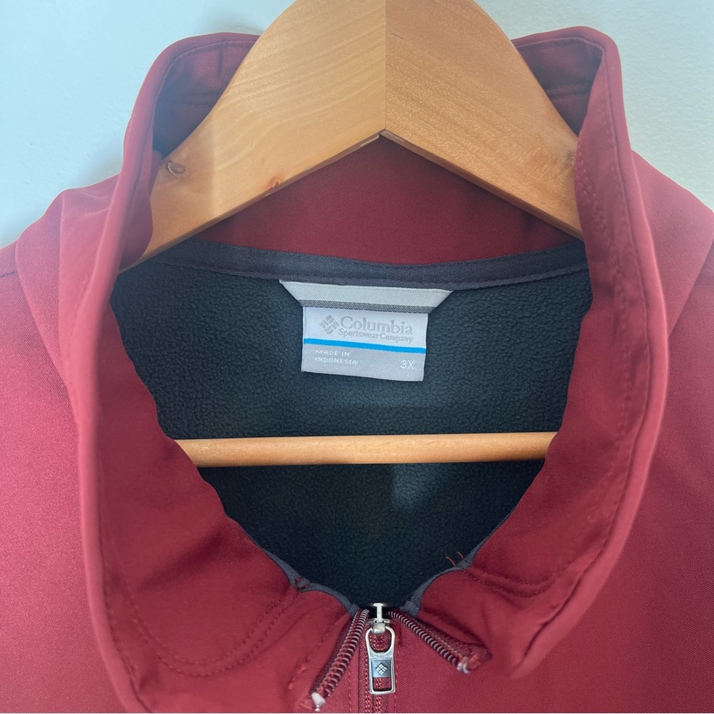 Columbia Maroon Midweight Fleece Lined Jacket Men’s Size 3X - Picture 4 of 10